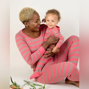 New Leveret Striped Pink and Antler Pajama PJ’s Set Small